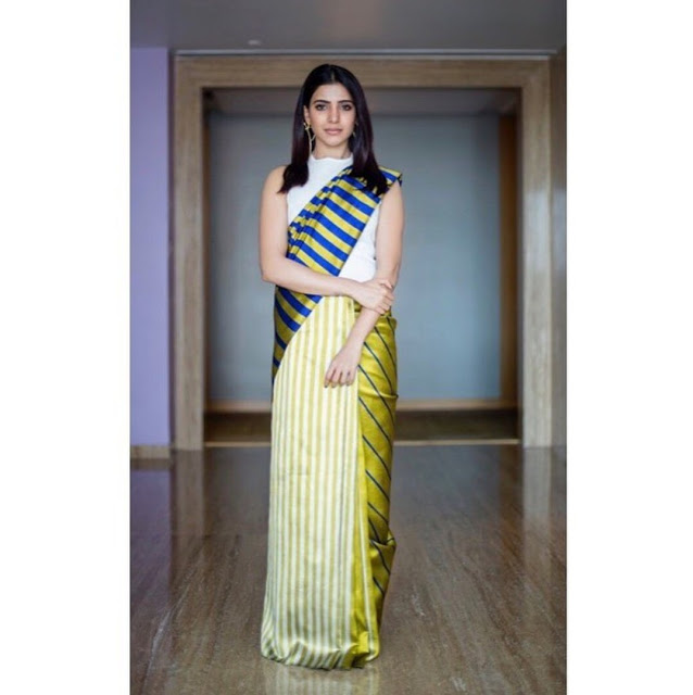 Actress Samantha Akkineni Latest Photoshoot Yellow Saree 5